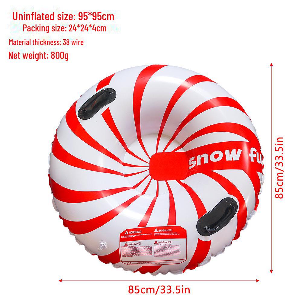 

Большое надувное утолщенное лыжное кольцо для взрослых для зимнего катания на сноуборде, устойчивое к холоду. 80CM*80CM