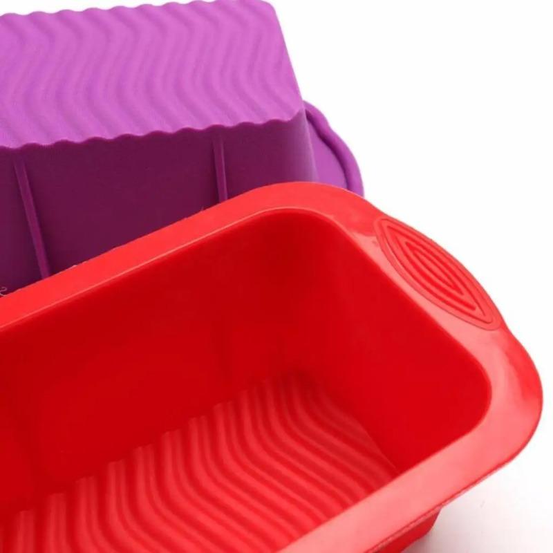 Silicone Cake Mold Rectangle Pan Bakeware Moulds Bread Toast Candy Mold Form Bakeware Baking Dishes Pastry Tools Loaf Pans