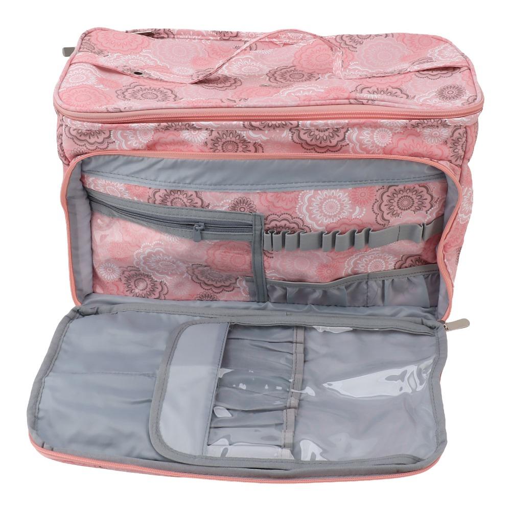 Multifunctional Crochet Holder Bag Pink Color Crochet Bag Yarn Storage Bag Traveling