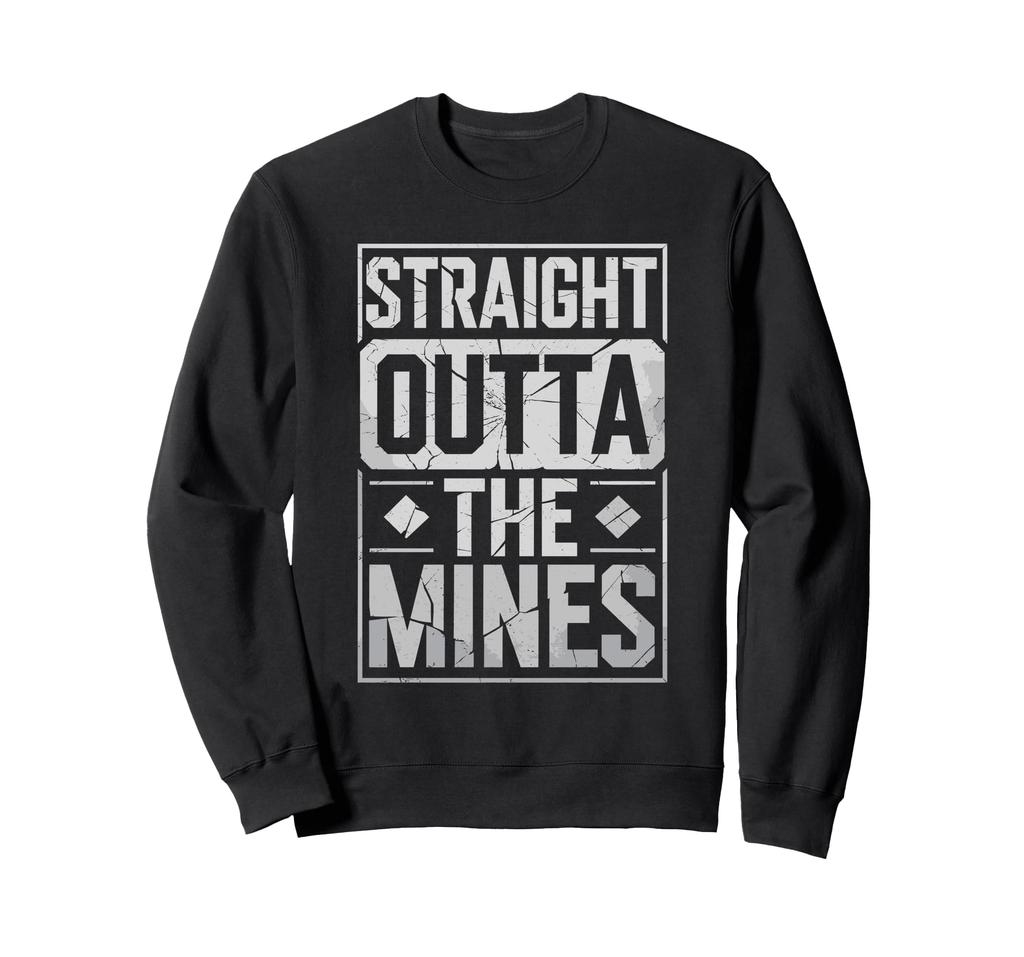 Coal Miner Underground Mining Helmet Worker Fossil Fuel Sweatshirt