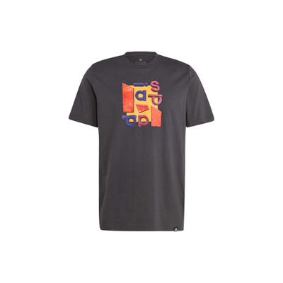T-Shirt für Herren mit Buchstabenmusterdruck, Rundhalsausschnitt, kurzen Ärmeln, Tops, Grau IL5380