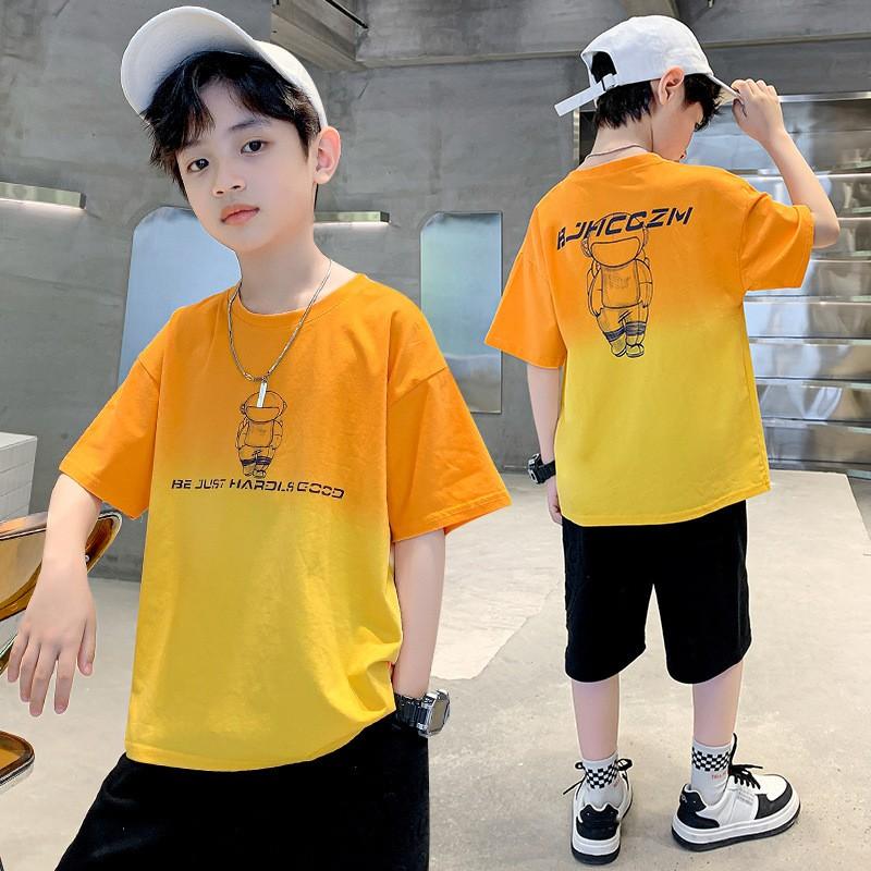 

Boys Summer Sports Suit with Korean Version Short Sleeved T-shirt 160