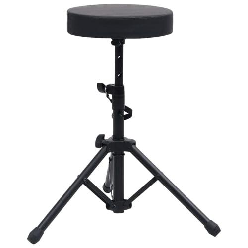 vidaXL Keyboard Stand & Stool Set, Black