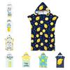 Microfiber Hooded Beach Towel Tropical Fruit Lemon Printed Bath Towel Summer Style Poncho Surf Towel for Men Women,Changing Robe