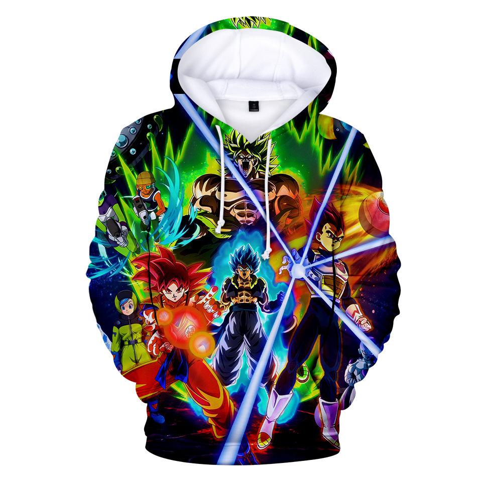 10 Colors Men Women Anime Hoodies New Streetwear Casual DRAGON BALL Z Cartoon Printed Hooded Pullover Sweatshirts