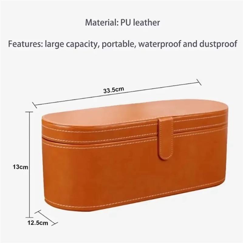 Custodia Portatile da Viaggio per Asciugacapelli Borsa di Stoccaggio PU Pelle Protezione Antipolvere Scatola Organizer Per Asciugacapelli Dyson