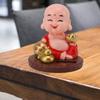 Small Monk Ornament Solar Powered Nodding Head Little Monk Figurine for   Table   Car Dashboards Homes Restaurants Hotels Cafes