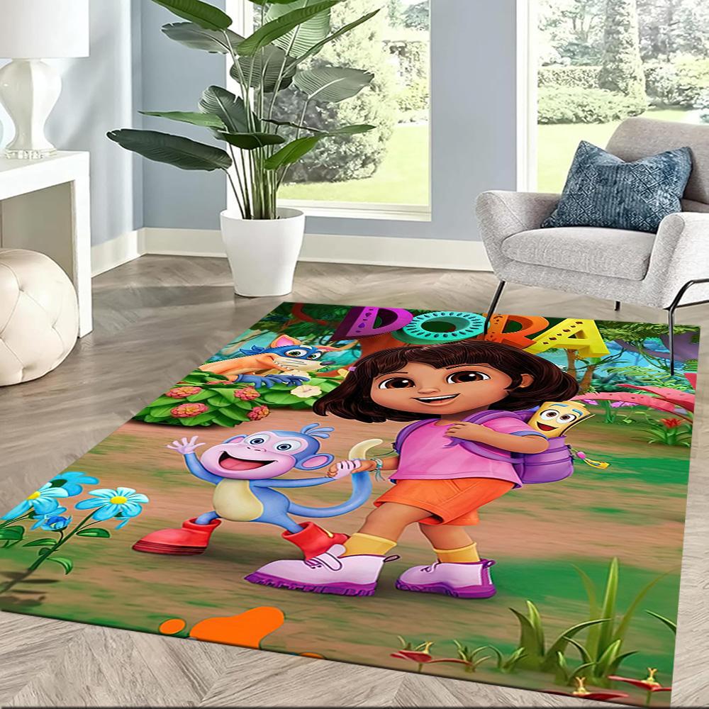 Dora Explorer Area Rug Perfect for Study room Entryway Kitchen Game Room Anti-slip Rug Office home decor Gift for Festivals