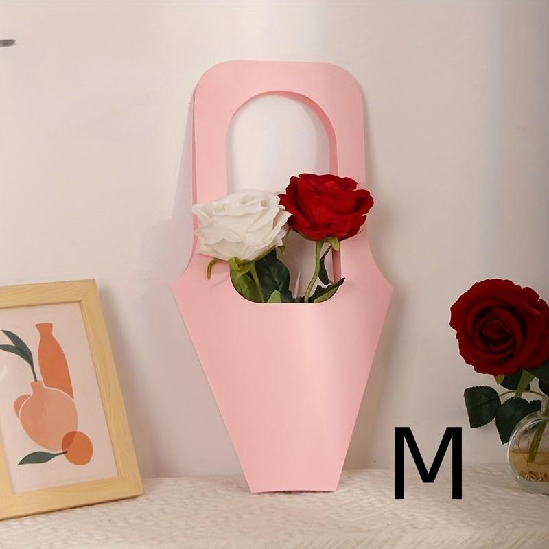 Brown Kraft Paper Flower Gift Bags with Handles | Bouquet Wrapping for Home Decor, Weddings, and Special Occasions