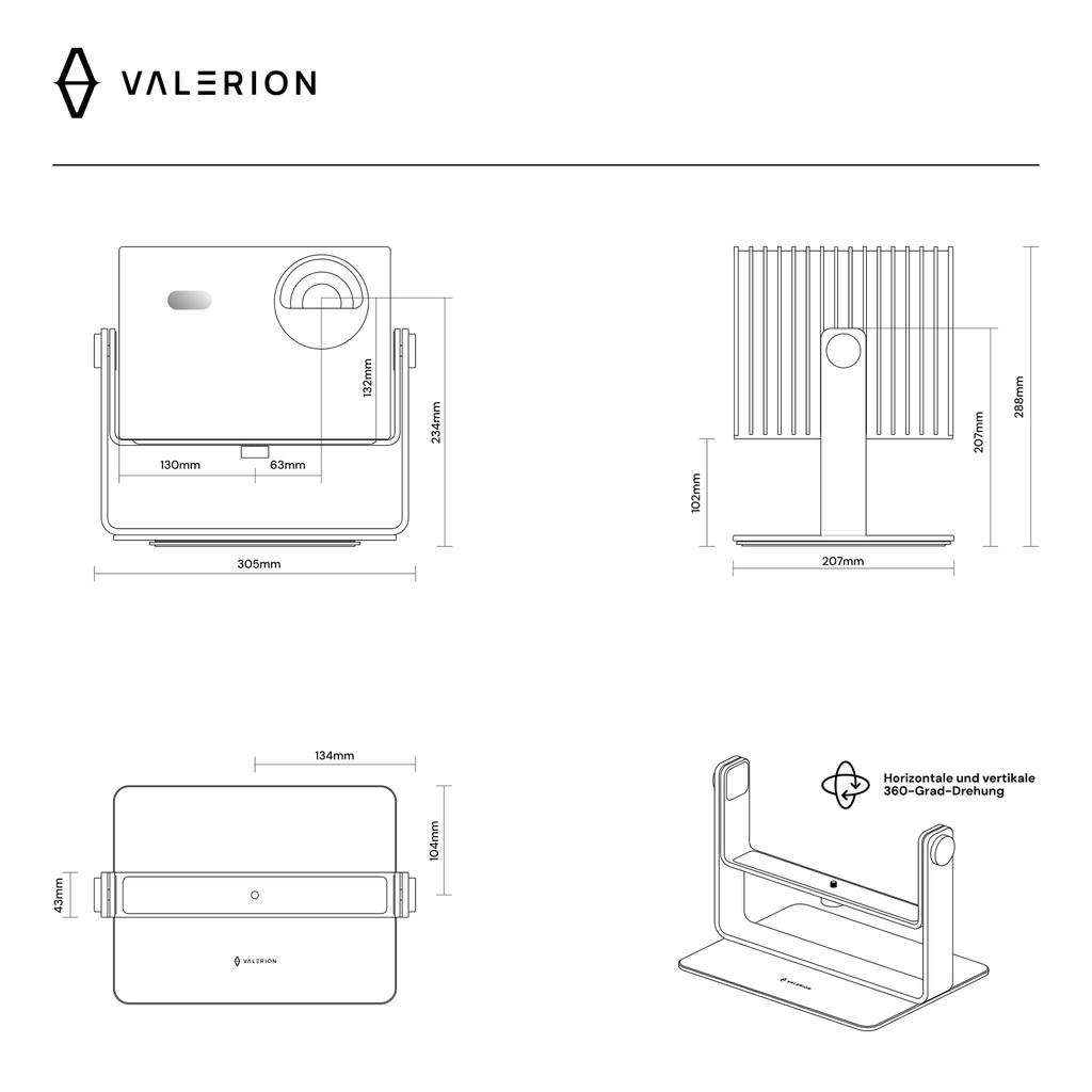 Tabletop Gimbal Stand for Valerion VisionMaster and StreamMaster Horizontal and Vertical Adjustment Series, 360°