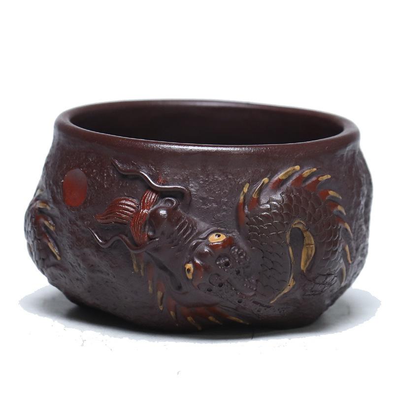 

200 мл Бутик Исинский фиолетовый песок Чайная чашка Ручная работа Скрытый дракон Чайная пиала Бытовая чайная посуда Чашка для чая из Цзыша Чашка для медитации Кружка из Цзыша