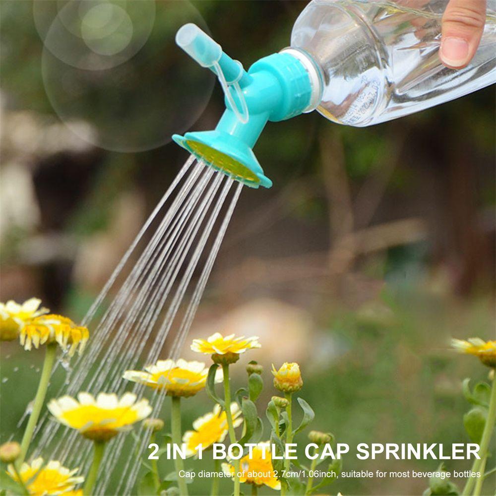 DIY 2 In 1 Bottle Cap Sprinker Double Head Automatic Watering Watering Nozzle Plastic Water Sprinkler Indoor Outdoor