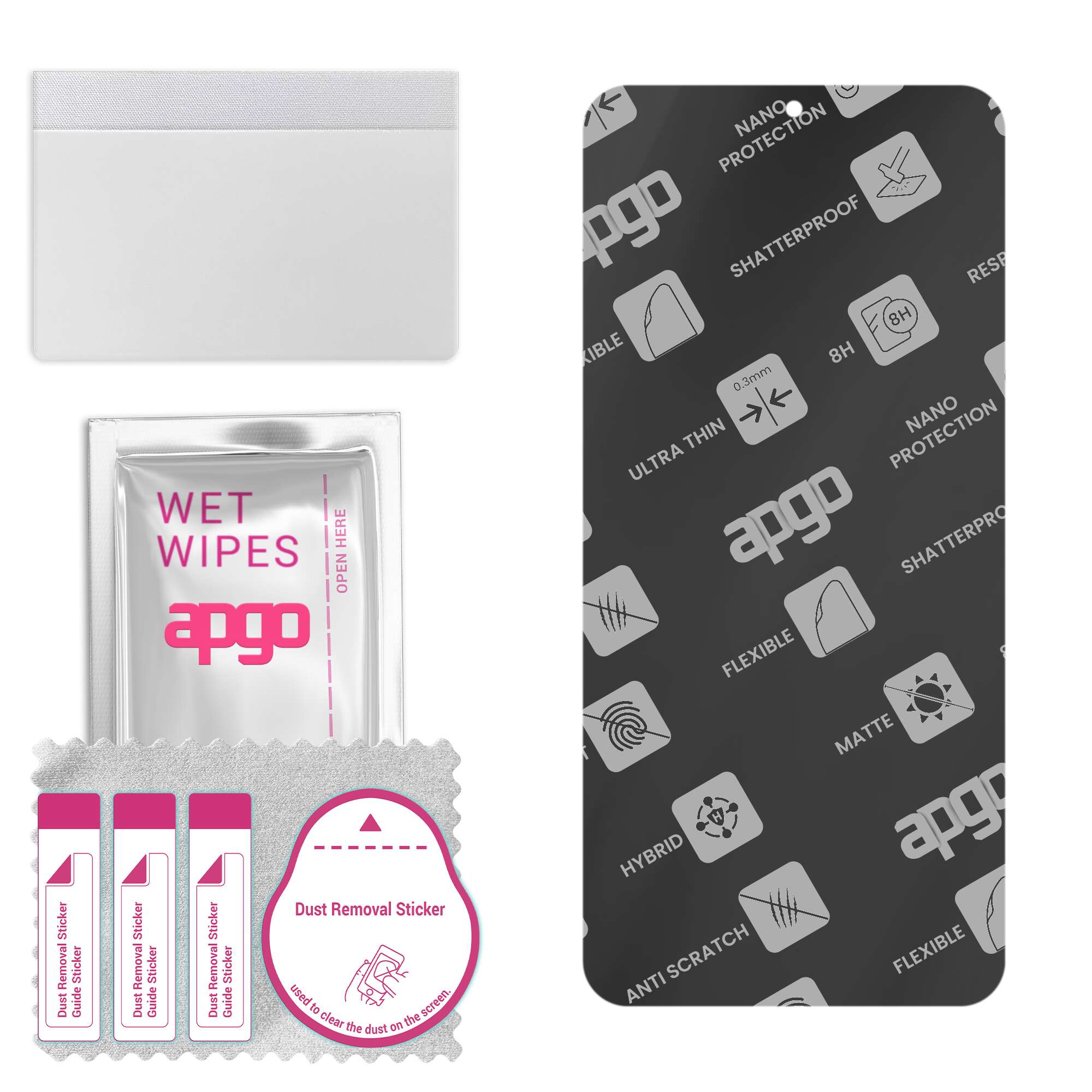 

apgo MATTE Hybrid protective glass compatible with Alcatel 1V (2020), flexible nano glass, great replacement for tempered glass, scratch-resistant, fu