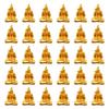 30Pcs Sakyamuni Buddhas Statue Mini Gold Buddhas Figurines Bulk,Tiny Figures Ornament for Car Dashboard Home Decorations