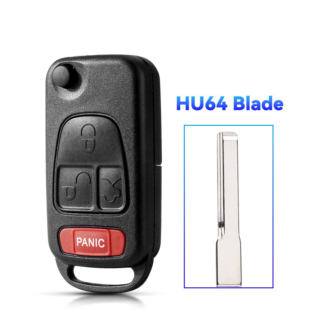 For Mercedes Benz W168 W124 W202 W203 A C E Ml C Cl S Sl Sel Slk E113 Fob Uncut Hu64 Hu39 Flip Remote Car Key Shell