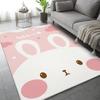 Kawaii Rabbit Rug Cartoon Animal Velvet Baby Room Floor Mat For The Living Room Bedroom Decor Carpet Home Kitchen Bath Tapis