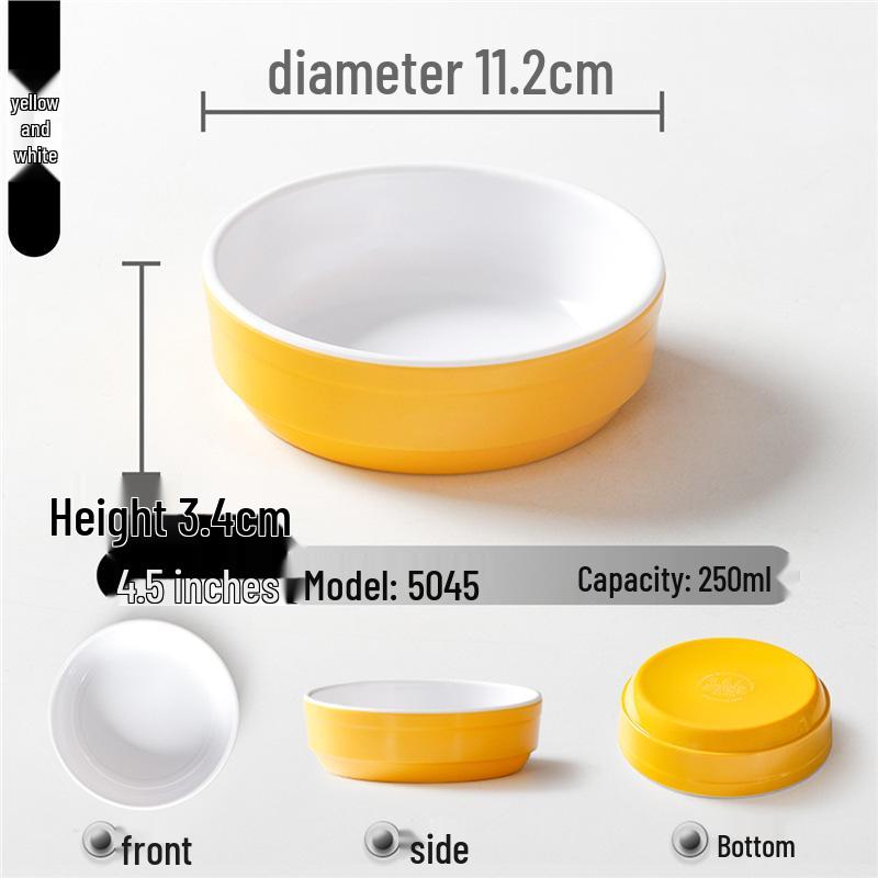 Zweifarbige Melamin-Tischware: Kleines Schalen- und Schalenset für Buffet und Grill-Dipsaucen.
