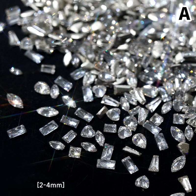 

10PCS Zircon Nail Charms 3D Glitter Rhinestone Nail Art Decoration Nail Accessories For Diy Manicure Design Home Salon Supplies