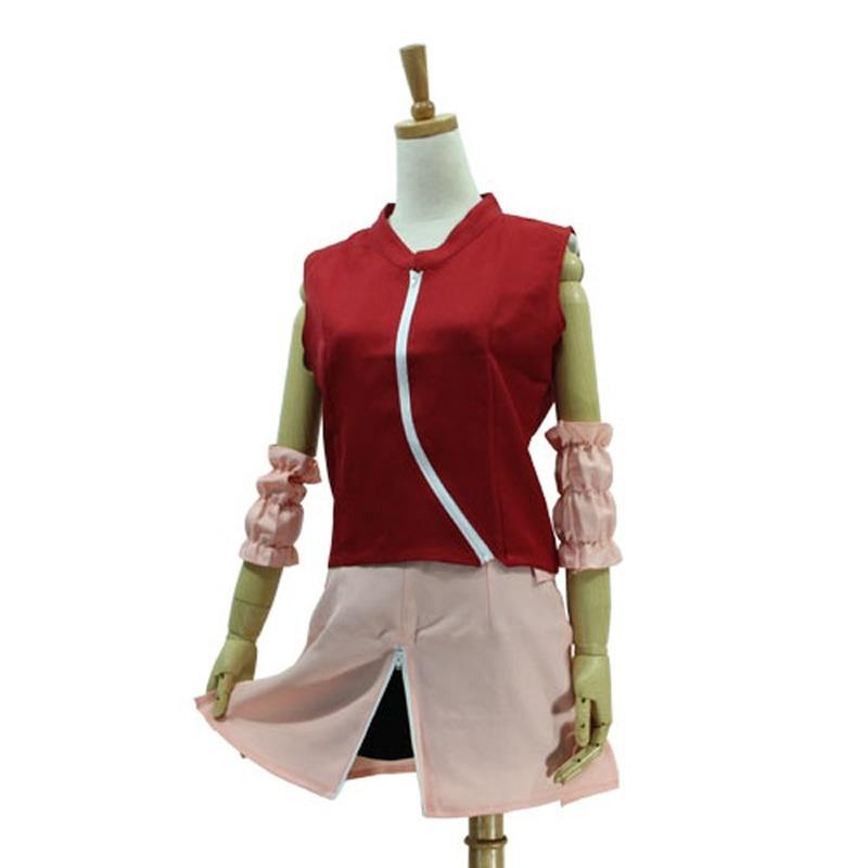 SCIONE Anime Cartoon Cosplay Haruno Sakura Cheongsam kjole kostyme 1. 2. generasjons klær komplett sett