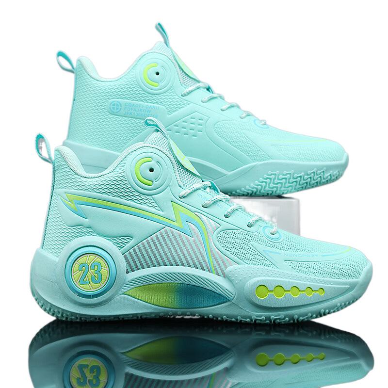 Youth Basketball Shoes Men's 2025 New Non-slip and Wear-resistant High-top Sports Shoes for Older Children and Students Professional Training Shoes