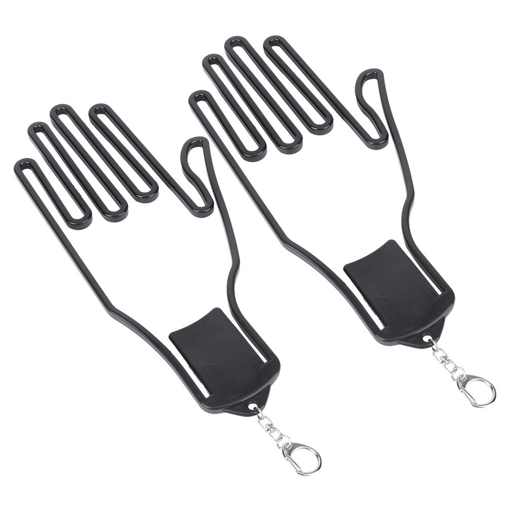 2Pcs Golf Glove Plastic Support Stretcher Bracket Rack Hanger Tool Accessory Supply Black