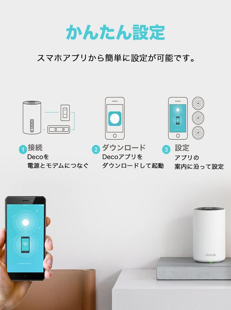 WiFi Router Mesh WiFi WiFi6E AXE5400 Port IPv6 Compatible Wireless Router Smart Home Compatible AXE5400 1 Unit Deco XE75 TP-Link High-Speed 2.5G