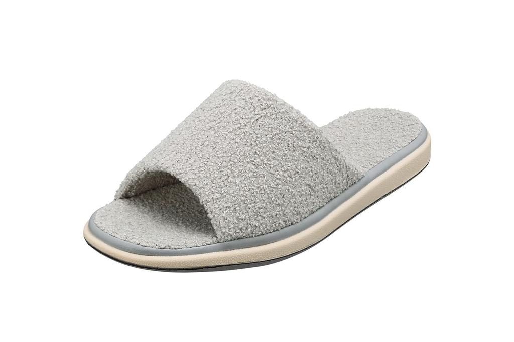Pansy 9419 Washable Tile Indoor Size M Women's Slippers, Gray,