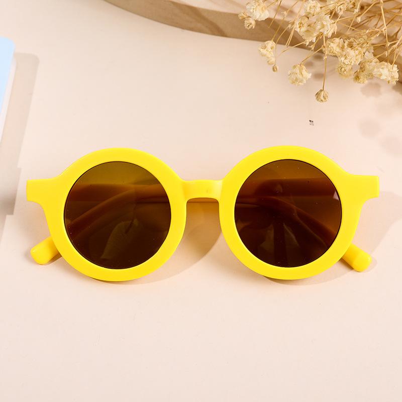 Fashion Round Frame Multi-Color Matte Round Frame Glasses Uv400 Uv Protection Baby Men'S And Women'S Children'S Glasses