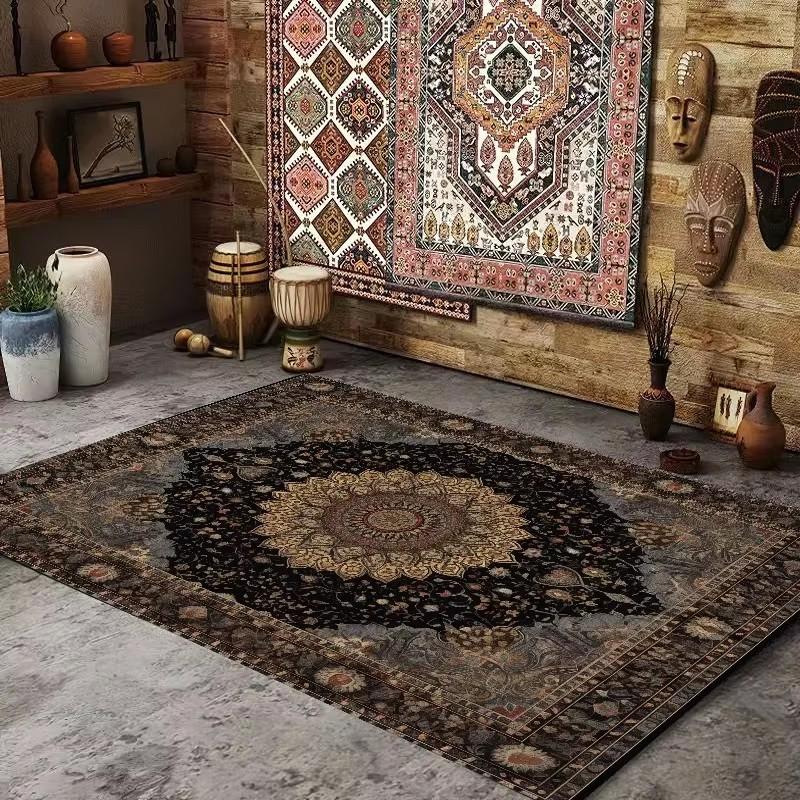 Retro-ethnische Teppiche, türkischer Perserteppich für Wohnzimmer, Nachttisch, Schlafzimmer, Vintage-Bodenmatte, Eingang, Fußmatte, Teppich, großer Teppich