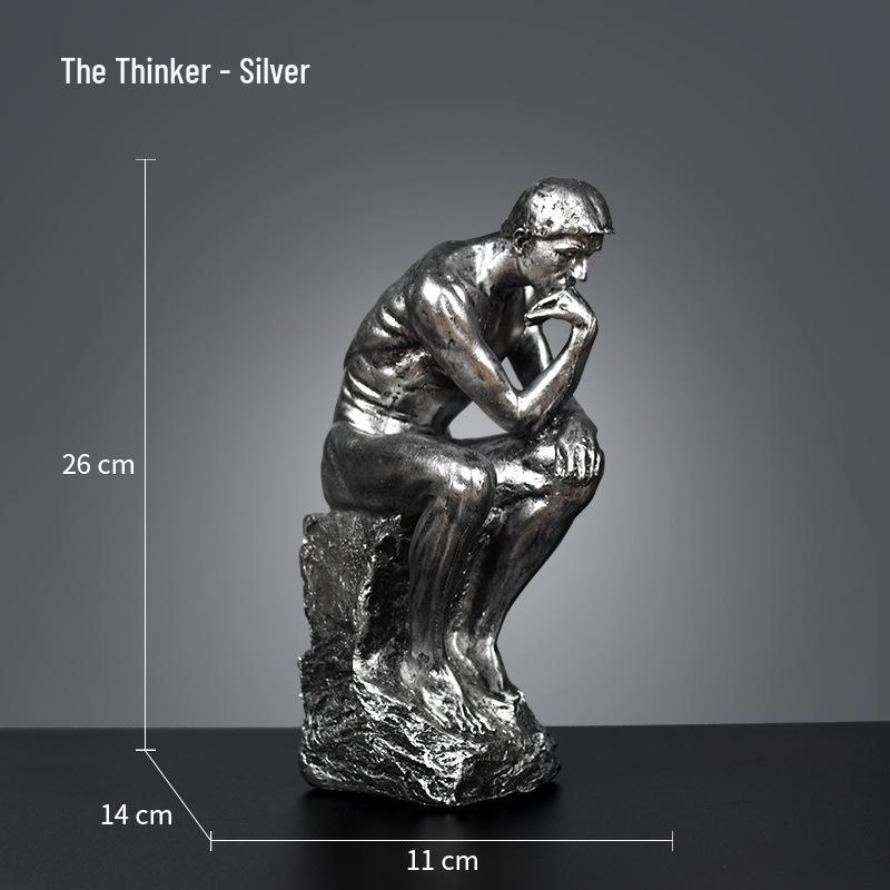 

Abstract Thinker Resin Sculpture for Home or Desk Decor