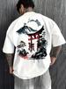 Japanese Ukiyoe Torii GateFuji Mountain Print 100Cotton Men Woment Tshirt SummerAutumn Daily Sports Casual Loose Shortsleeve
