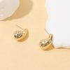 European and American Jewelry New High-end Gold Fashion Personality Exaggerated Stud Earrings Creative Circle Earrings Set