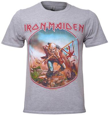 Tricou Iron Maiden Vintage Trooper Circle Band Logo Eddie Nou