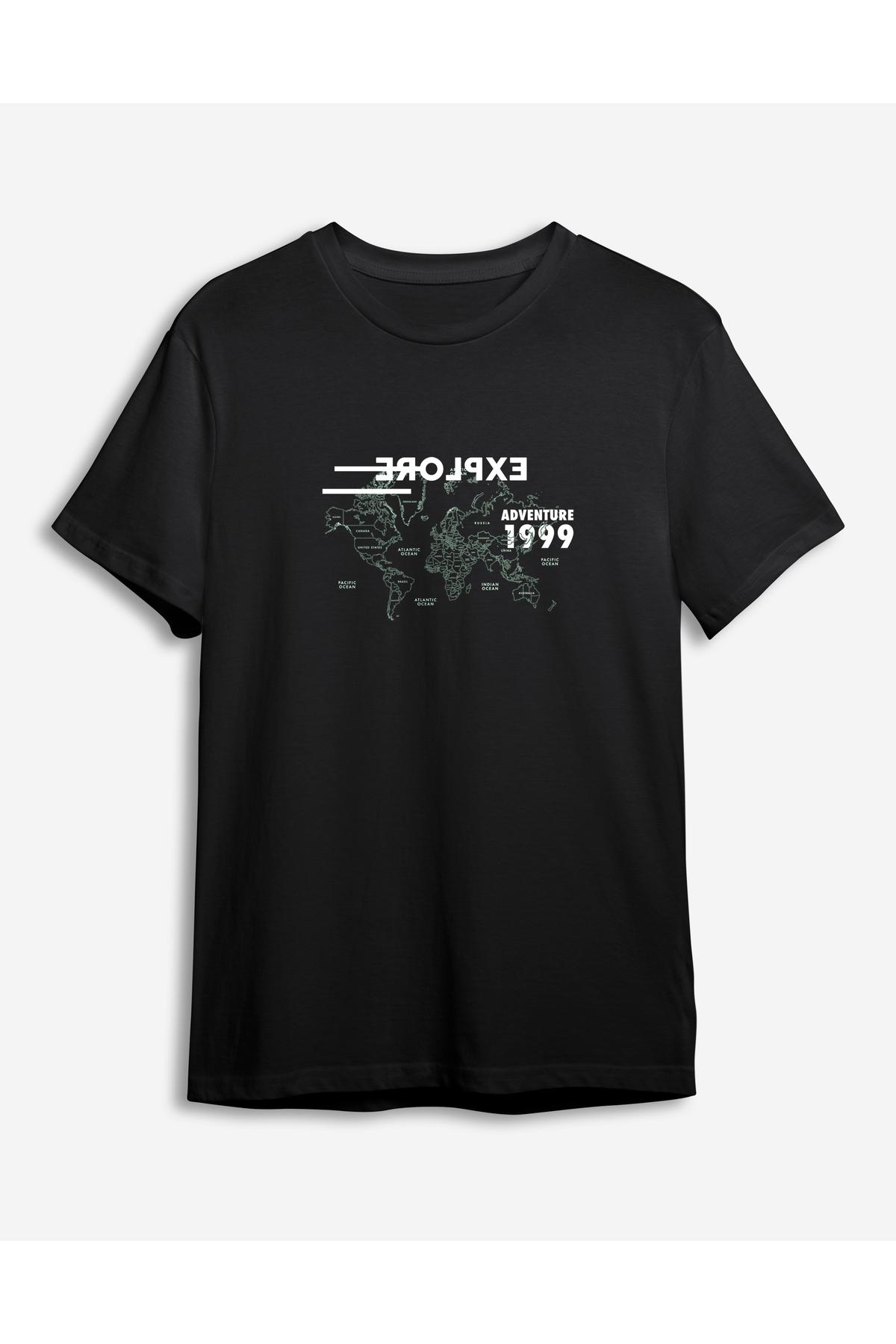 

Men s Fashion New T-Shirt Black Back Text Printed Regular Normal Cut T-shirt