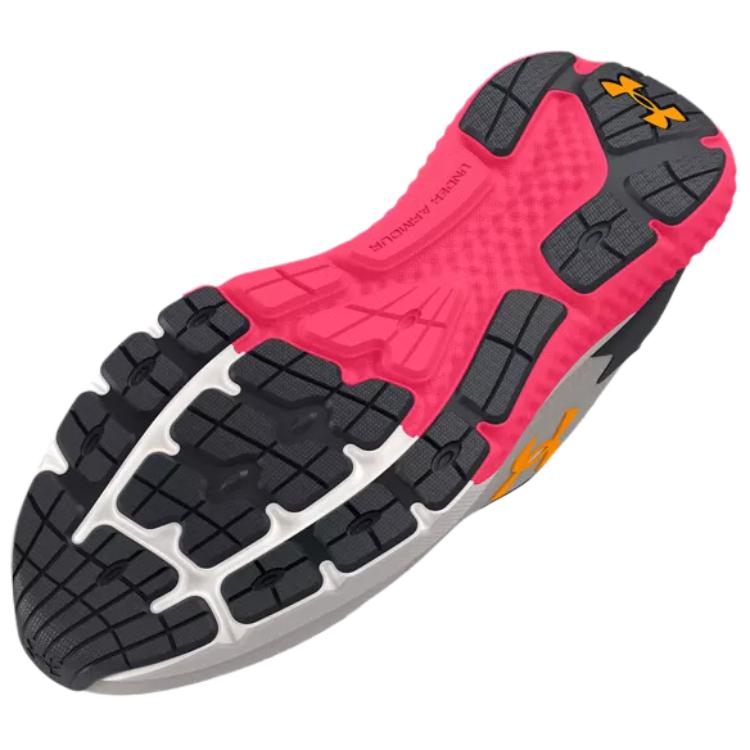 Under Armour Charged Rogue 3 Casual Low Top Running Shoes Women Sneakers Gray Black Pink 3025524-300