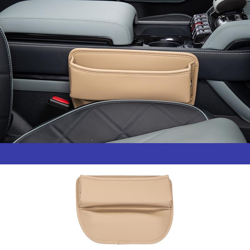

For BYD Leopard 5 2025+ Seat Gap Storage Box Leather Storage Box With Charging Hole Clip Storage Car Accessories