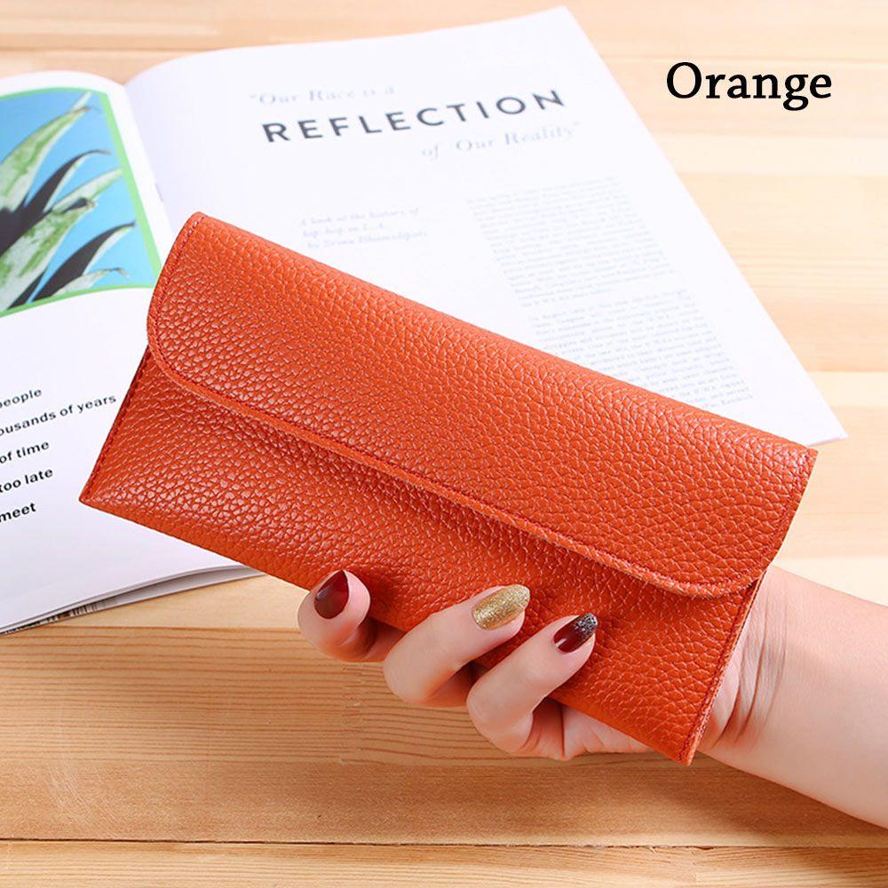 Fashion Hasp Purse PU Leather Phone Pocket Money Bag Card Holder Long Wallets