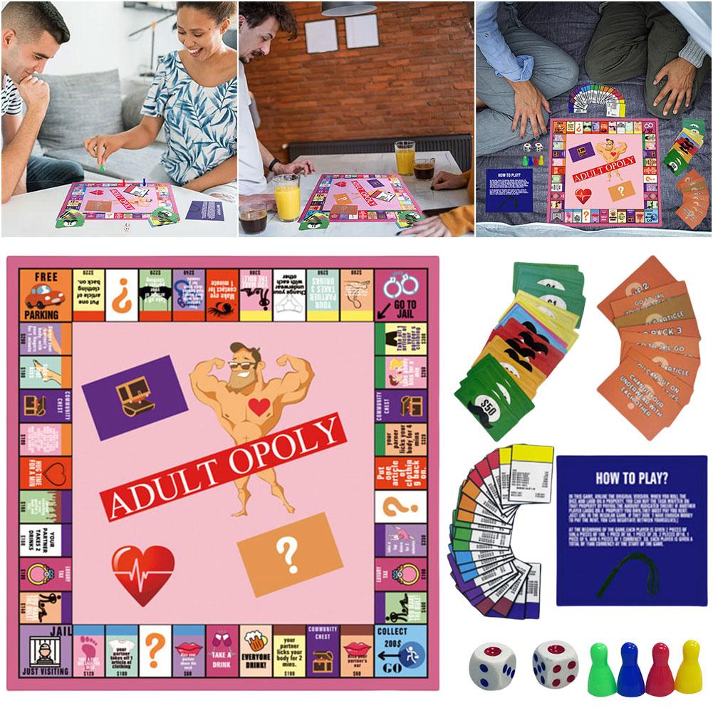 Couple Adult Opoly Board Game Relationship Card Game Portable Couple Game Birthday Date Night Gift for Husband Wife