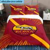Set Biancheria da Letto Stampato 3 Pezzi Wolf Football Club Roma Copripiumino Chiusura Include 1 Copripiumino & 2 Federe Set Biancheria da Letto Arredamento Casa Regali