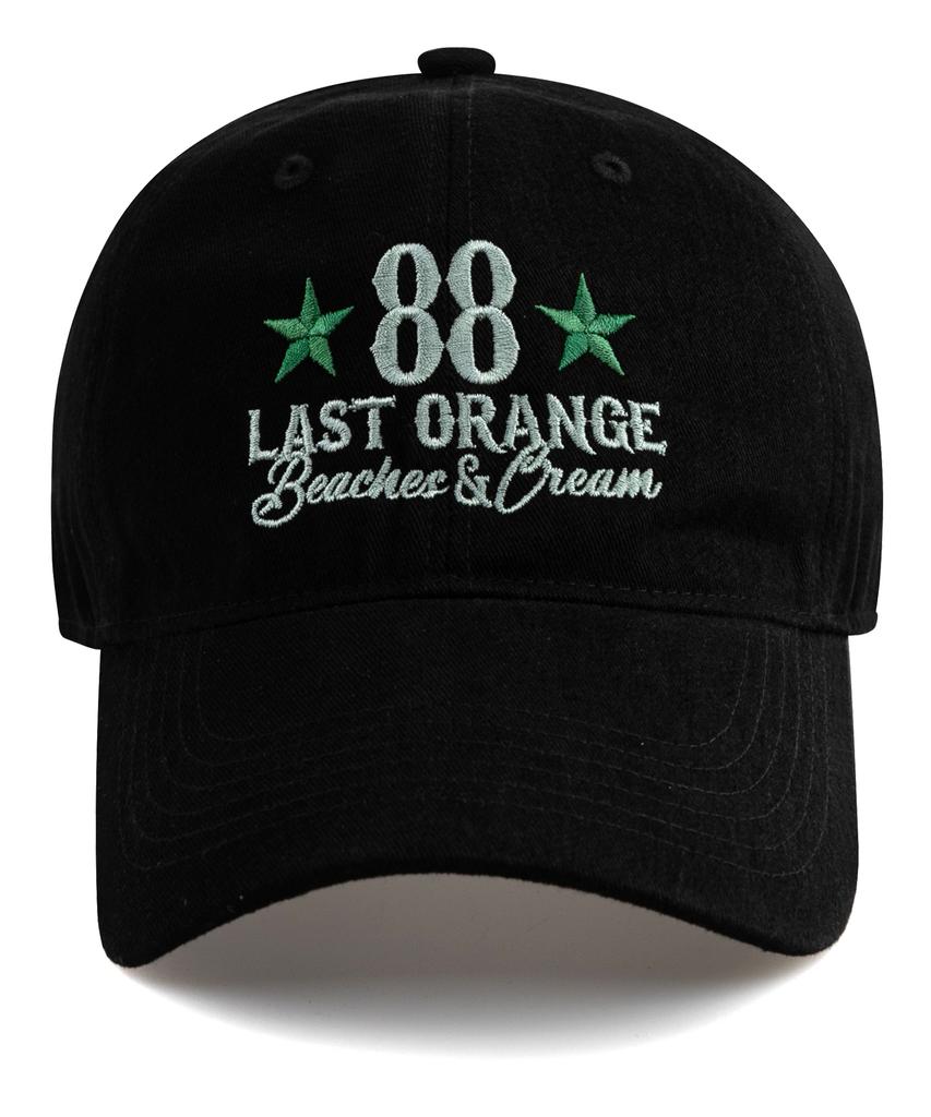 Bichiseuaenkeulim Last Orange Cotton Ball Cap-Black