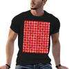 MidCentury Modern Circles Deep Red and Grey TShirt Daily Wear Plain Short Sleeve Shirt