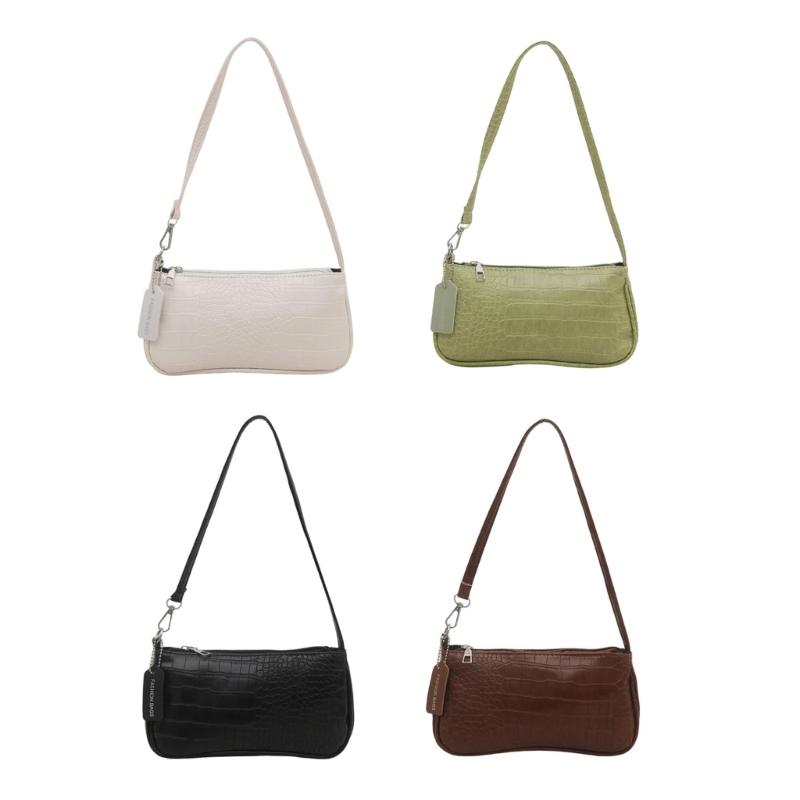 Shoulder Bag for Women Trendy Hoboes Toted Handbag Pu Leather Underarm Purse Clutches Purse with Zipper Baguettes Bag