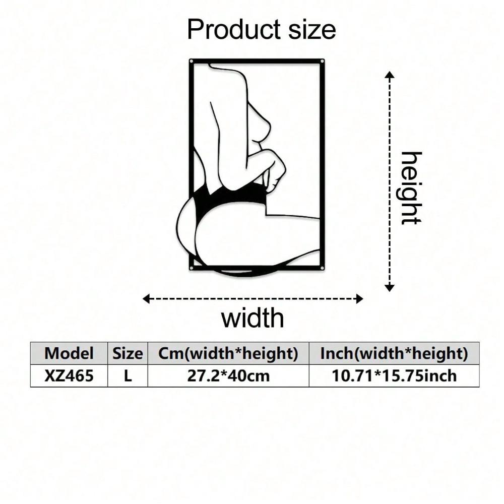 Modern Metal Wall Art Female Line Drawing Home Decor Abstract Contemporary