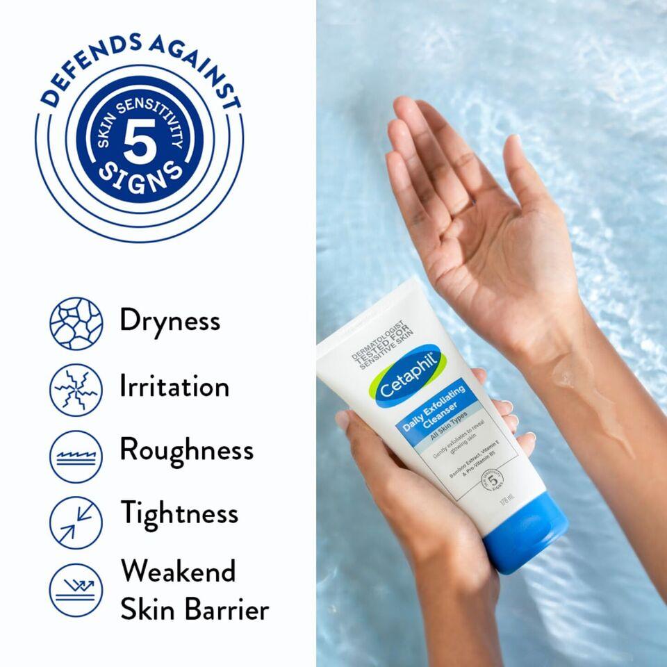 Cetaphil Daily Exfoliating Cleanser Face Wash For All Skin Types, 178ml