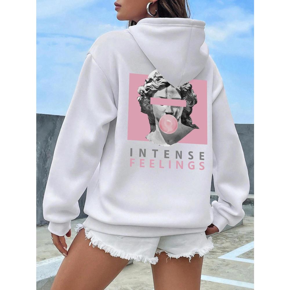

Sculpture Intense Feelings Printing Women Hoodies Casual Sports Tide Hoody Fleece Warm Comfortable Hooded Fashion Street Clothes S