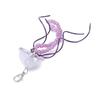 3pcs Sturdy Glass Bead Jellyfish Keychain Ornament Portable for Adding Artistics Styles to Keys And Bags Decoration