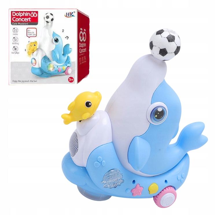 Electric Dolphin Toy with Music and Lights with Ball for Kids Rides