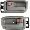 Gledewen Interior Door Handles W/Bezel (Pair), Compatible With Toyota Tundra 2000-2006, Beige, Front Left Driver & Right Passenger,