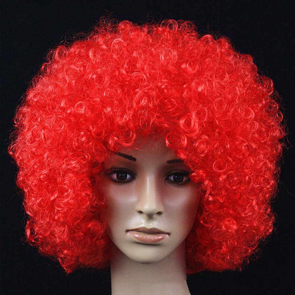 Wavy Clown Wig Cosplay Hair Halloween Christmas Clown Fancy Performance Ombre Wig Colorful Adult Kids Dress Hair Props Party Wig