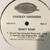 Disque 12 pouces CHARLEY DAVIDSON Dont Stop IMA001P Imagine Records Danse Inconnue Electronica Occasion